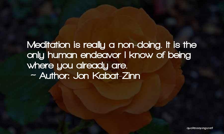Non Doing Quotes By Jon Kabat-Zinn
