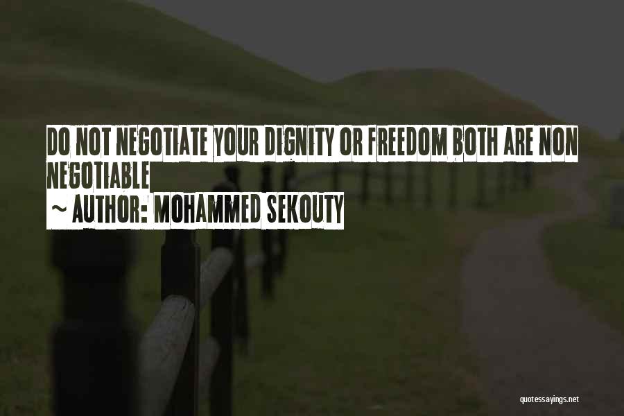 Non Negotiable Quotes By Mohammed Sekouty