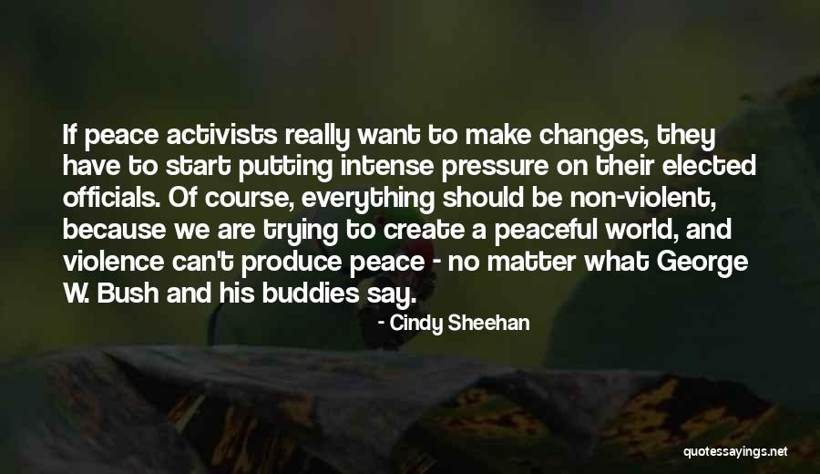 Non Peace Quotes By Cindy Sheehan Non Peace Quotes By Cindy Sheehan