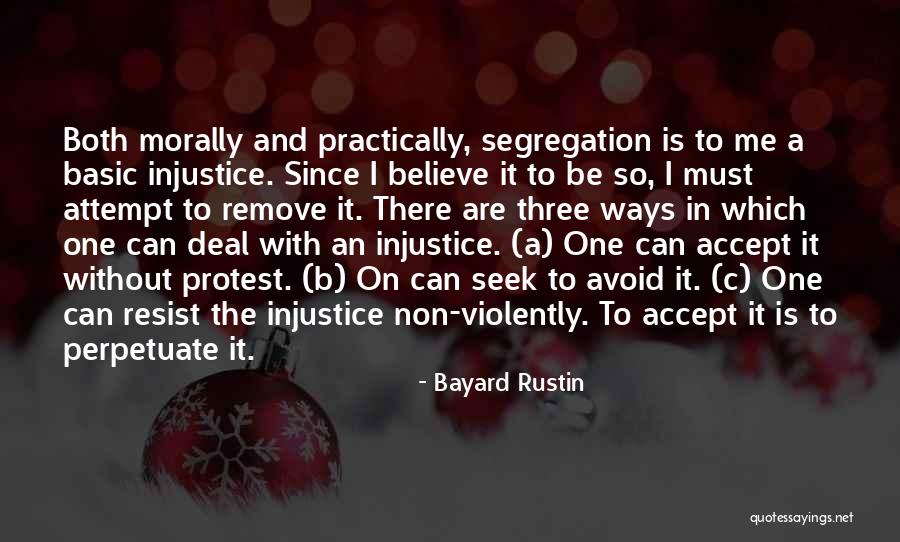 Non Political Quotes By Bayard Rustin