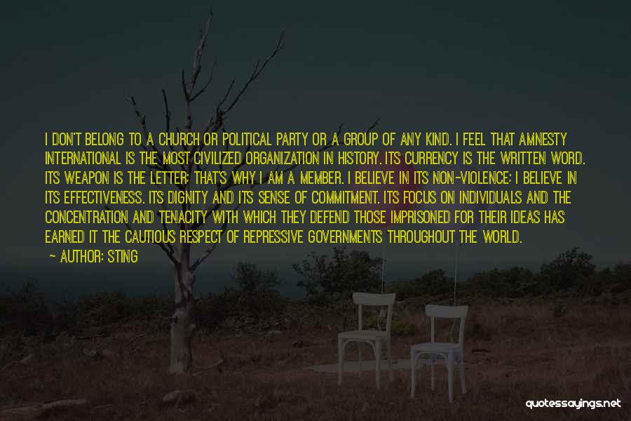 Non Political Quotes By Sting