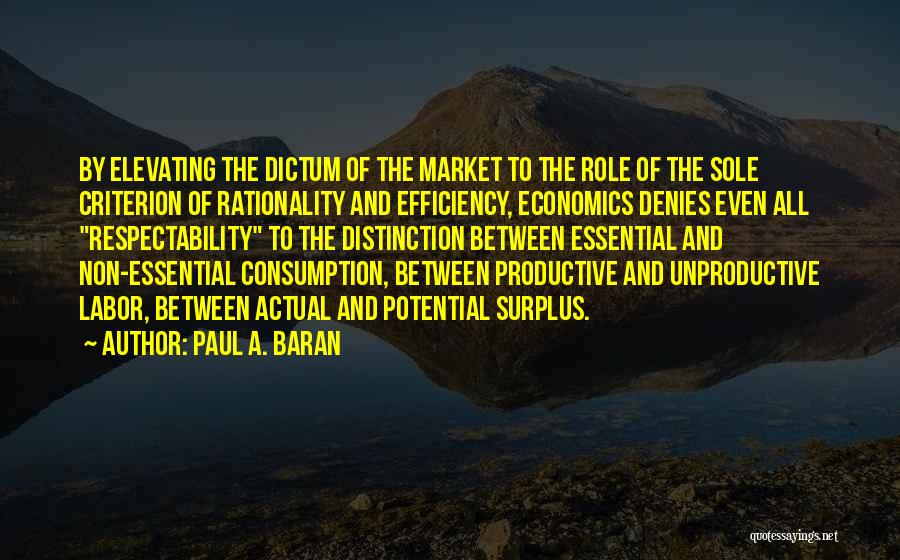Non Productive Quotes By Paul A. Baran