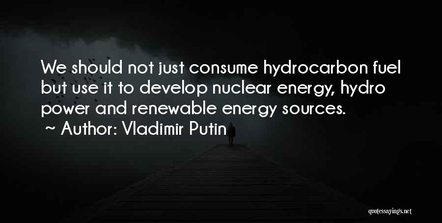 Non Renewable Sources Quotes By Vladimir Putin