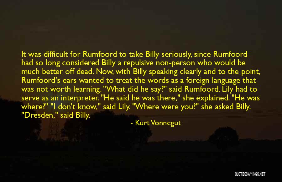 Non Speaking Quotes By Kurt Vonnegut