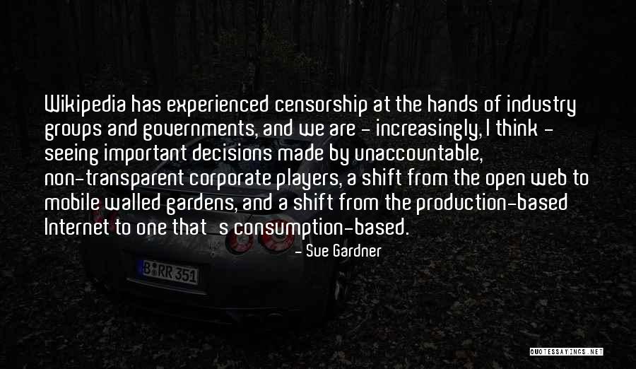 Non Transparent Quotes By Sue Gardner Non Transparent Quotes By Sue Gardner