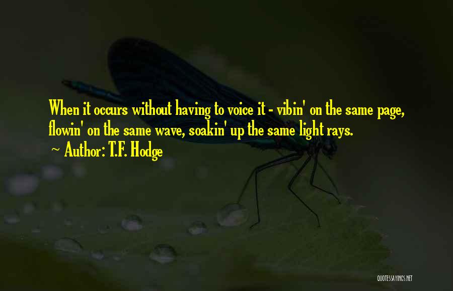 Non Verbal Quotes By T.F. Hodge