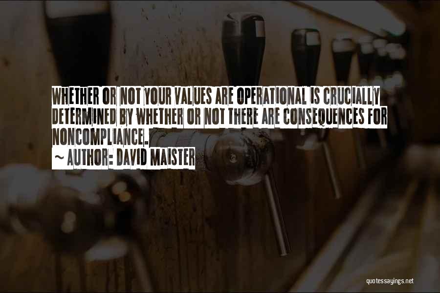 Noncompliance Quotes By David Maister