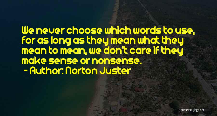 Nonsense Words Quotes By Norton Juster