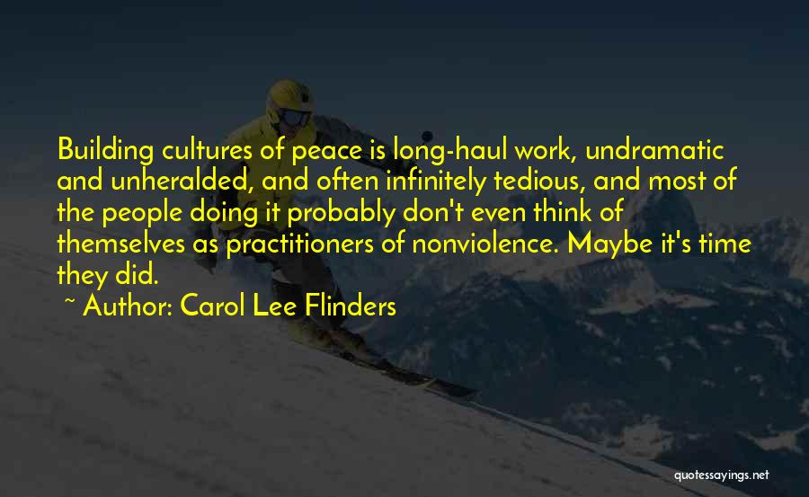 Nonviolence And Peace Quotes By Carol Lee Flinders
