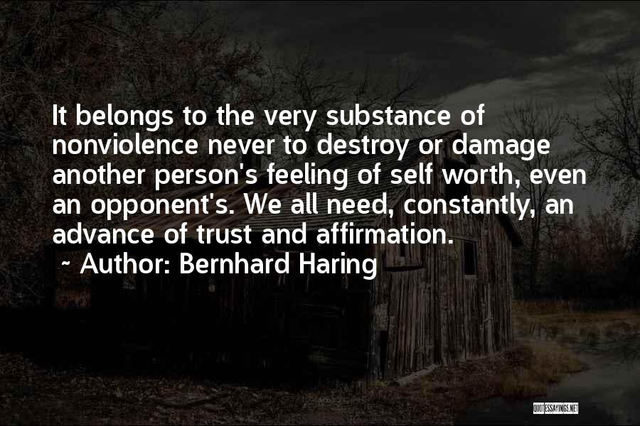 Nonviolence Quotes By Bernhard Haring