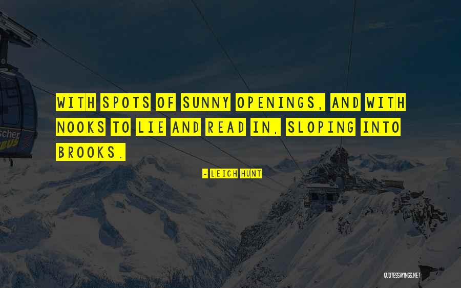 Nooks Quotes By Leigh Hunt Nooks Quotes By Leigh Hunt