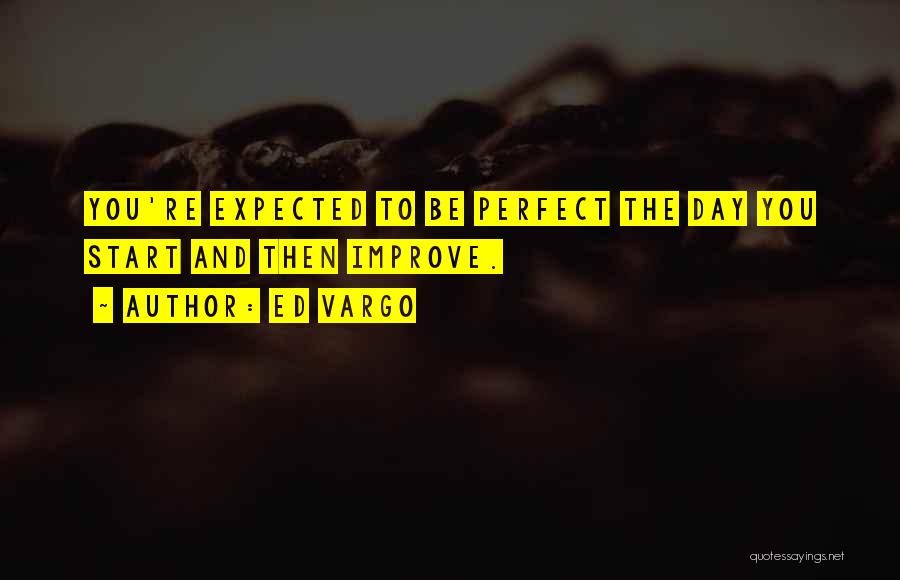 Noone Is Perfect Quotes By Ed Vargo