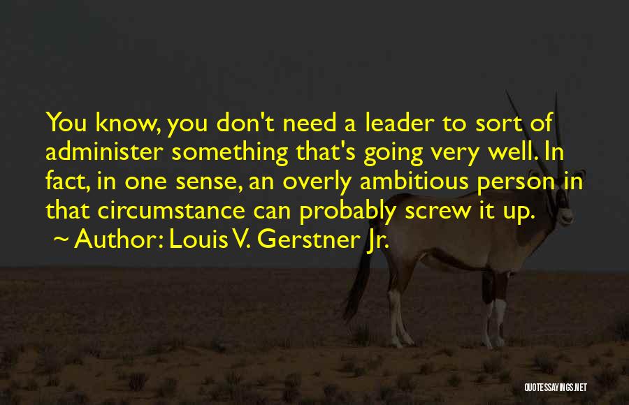 Norenberg And Associates Quotes By Louis V. Gerstner Jr.