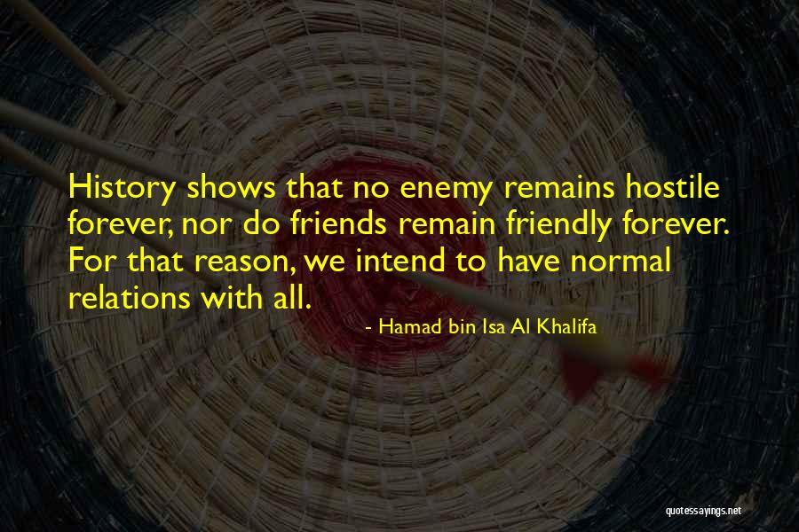 Normal Friends Quotes By Hamad Bin Isa Al Khalifa