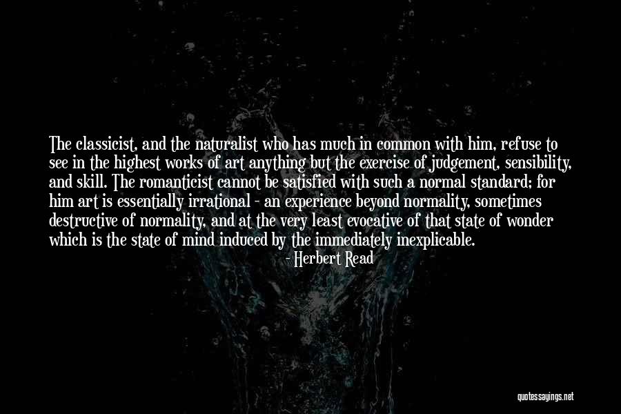 Normality Quotes By Herbert Read