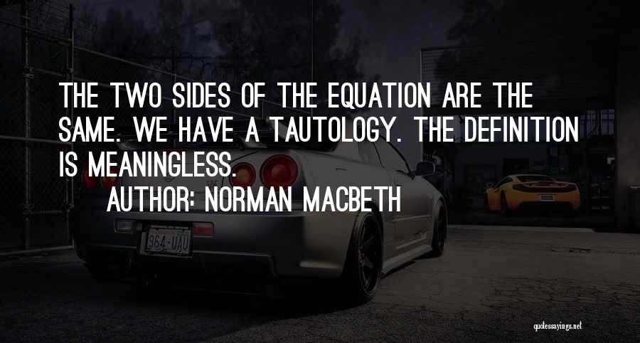 Norman Macbeth Quotes 263482