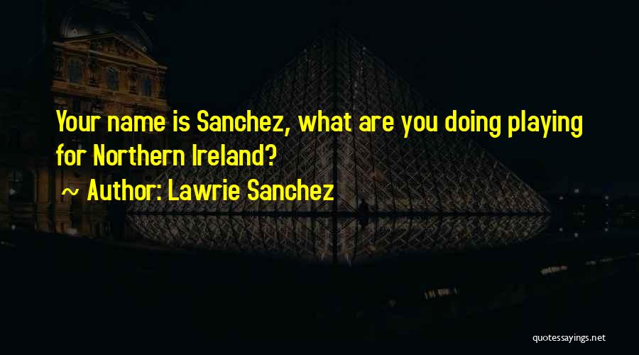 Northern Ireland Quotes By Lawrie Sanchez