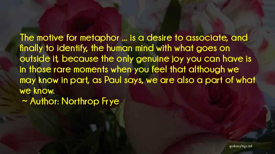 Northrop Frye Motive For Metaphor Quotes By Northrop Frye