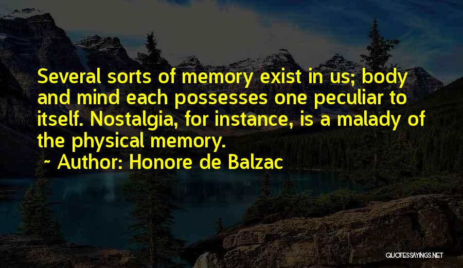 Nostalgia And Memory Quotes By Honore De Balzac