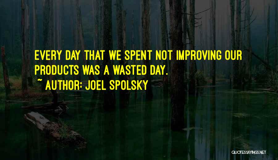 Not A Day Wasted Quotes By Joel Spolsky