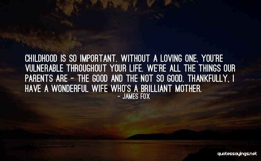 Not A Good Wife Quotes By James Fox