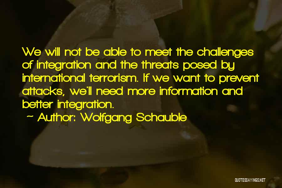 Not Able To Meet Quotes By Wolfgang Schauble