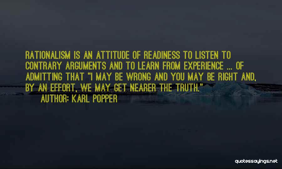 Not Admitting The Truth Quotes By Karl Popper