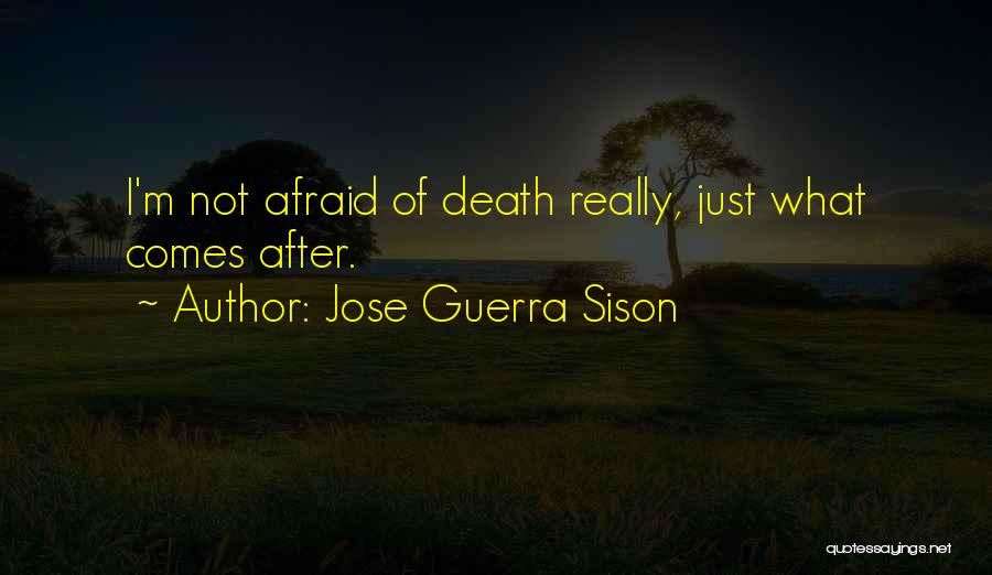 Not Afraid Of Death Quotes By Jose Guerra Sison