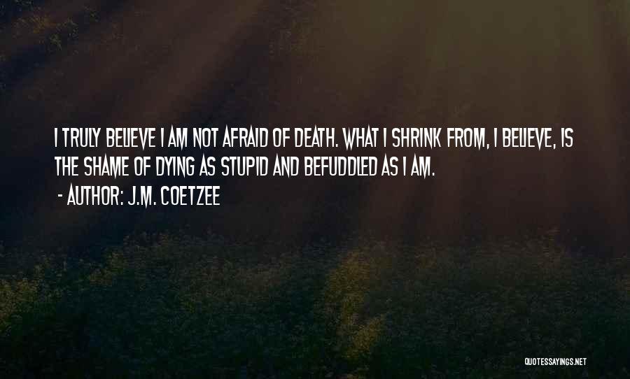 Not Afraid Of Dying Quotes By J.M. Coetzee