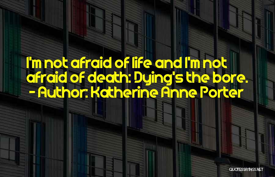 Not Afraid Of Dying Quotes By Katherine Anne Porter