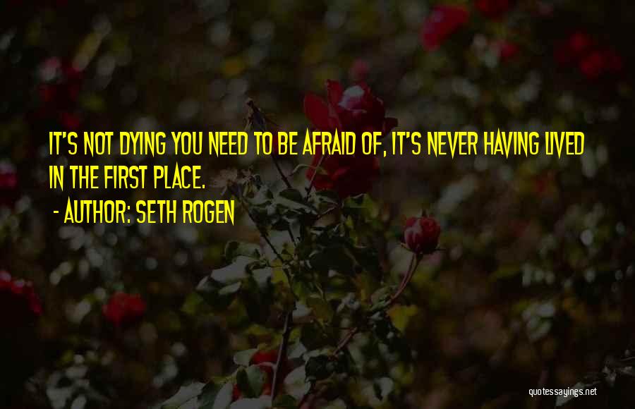 Not Afraid Of Dying Quotes By Seth Rogen