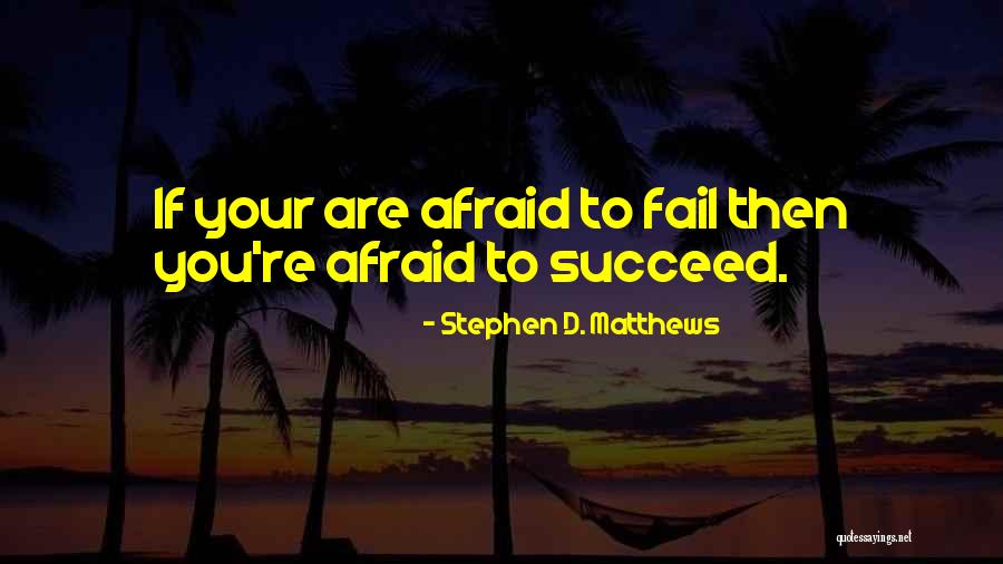 Not Afraid To Fail Quotes By Stephen D. Matthews