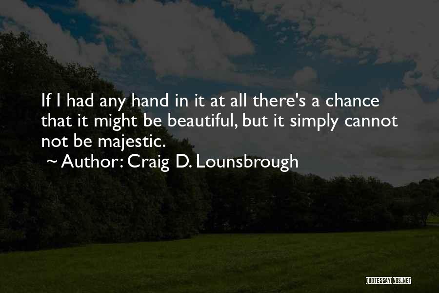 Not All Beauty Quotes By Craig D. Lounsbrough