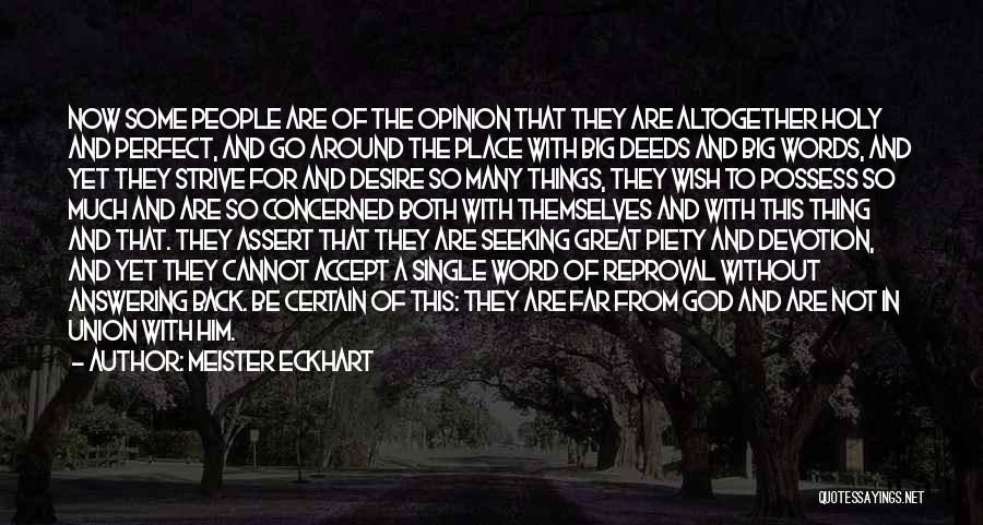 Not Answering Quotes By Meister Eckhart