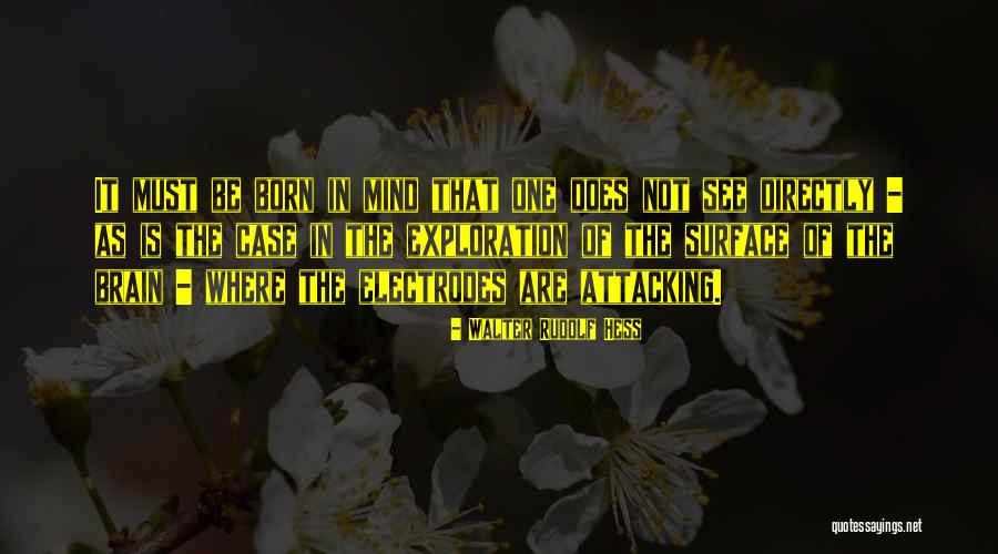 Not Attacking Quotes By Walter Rudolf Hess