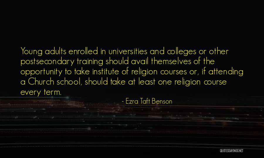 Not Attending Church Quotes By Ezra Taft Benson