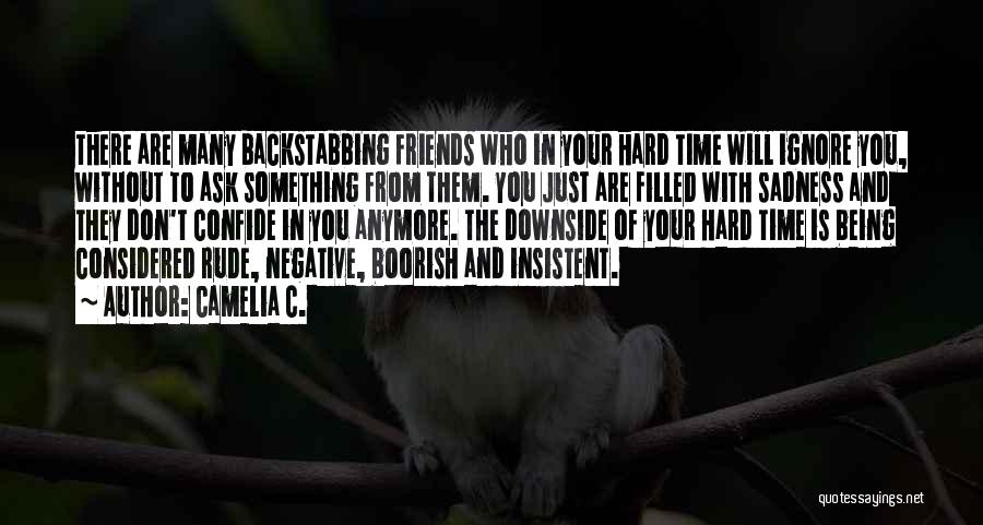 Not Backstabbing Quotes By Camelia C.