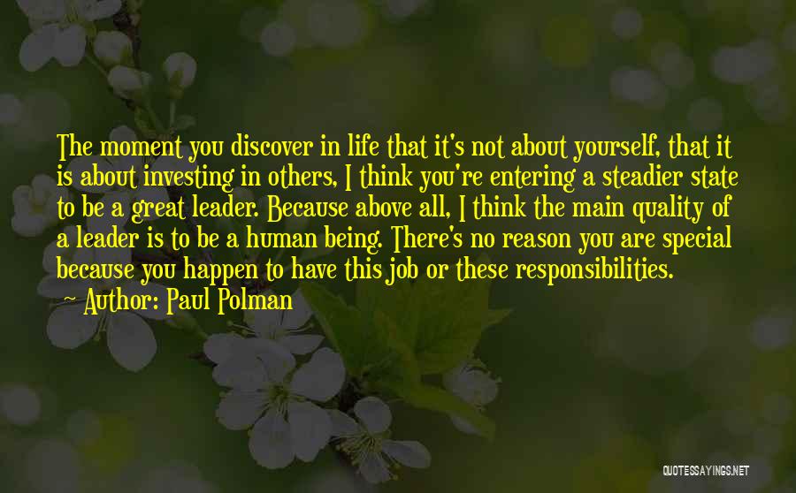 Not Being A Leader Quotes By Paul Polman