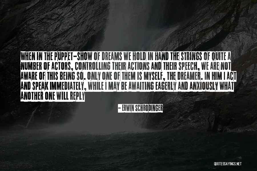 Not Being A Puppet Quotes By Erwin Schrodinger Not Being A Puppet Quotes By Erwin Schrodinger