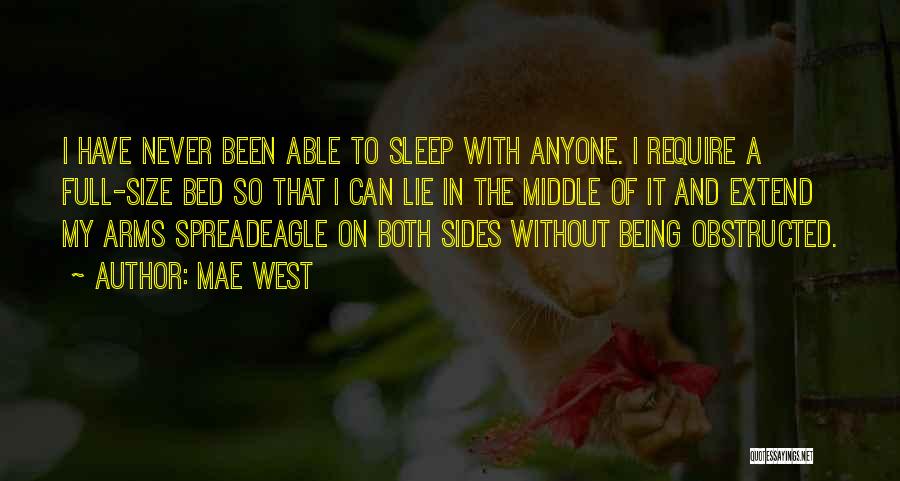 Not Being Able To Sleep Quotes By Mae West