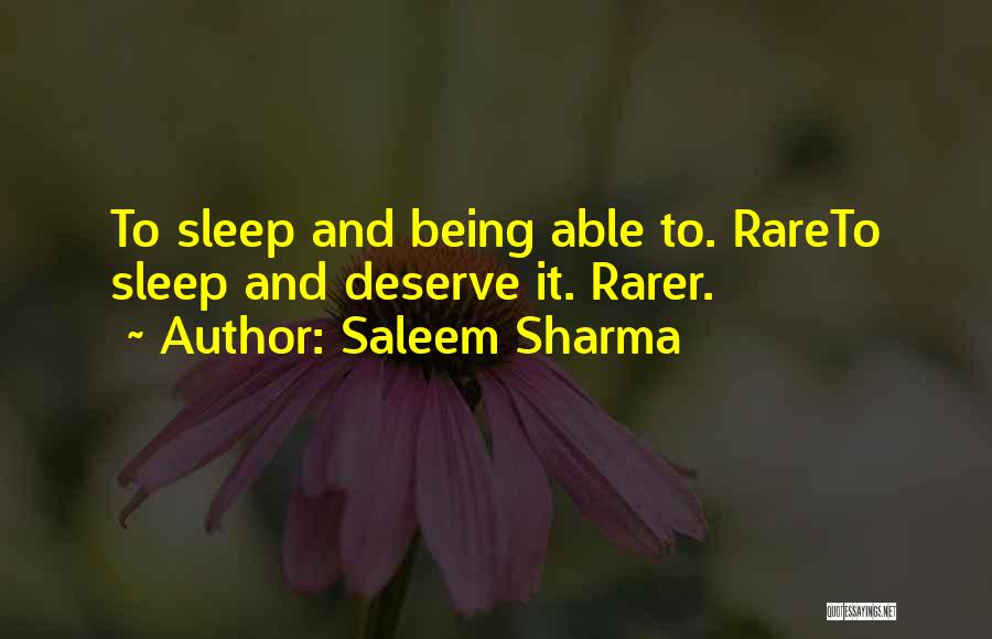 Not Being Able To Sleep Quotes By Saleem Sharma