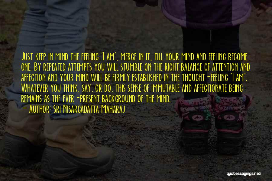 Not Being Affectionate Quotes By Sri Nisargadatta Maharaj
