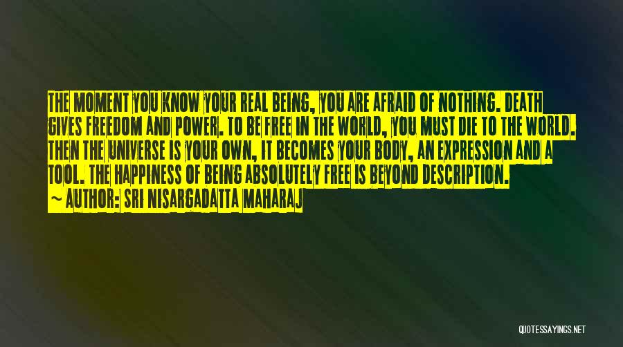Not Being Afraid Of Death Quotes By Sri Nisargadatta Maharaj