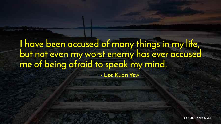 Not Being Afraid To Speak Your Mind Quotes By Lee Kuan Yew