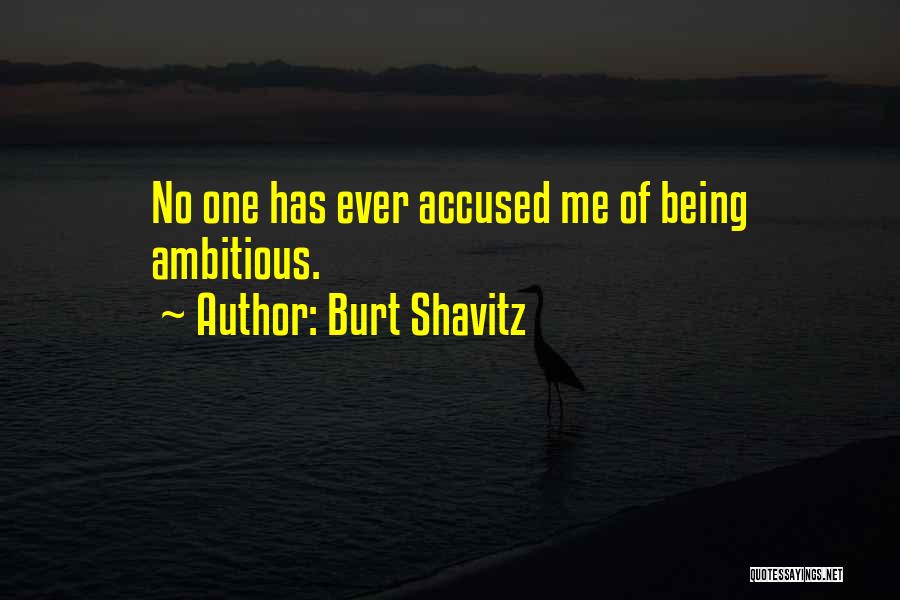 Not Being Ambitious Quotes By Burt Shavitz