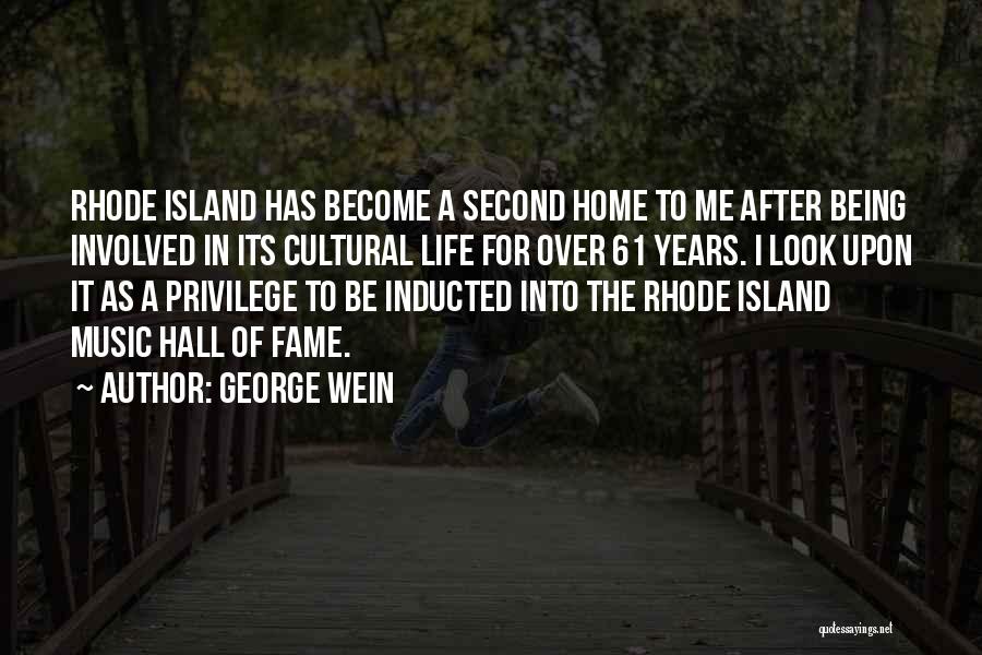 Not Being An Island Quotes By George Wein
