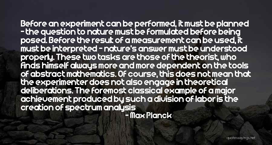 Not Being Dependent Quotes By Max Planck