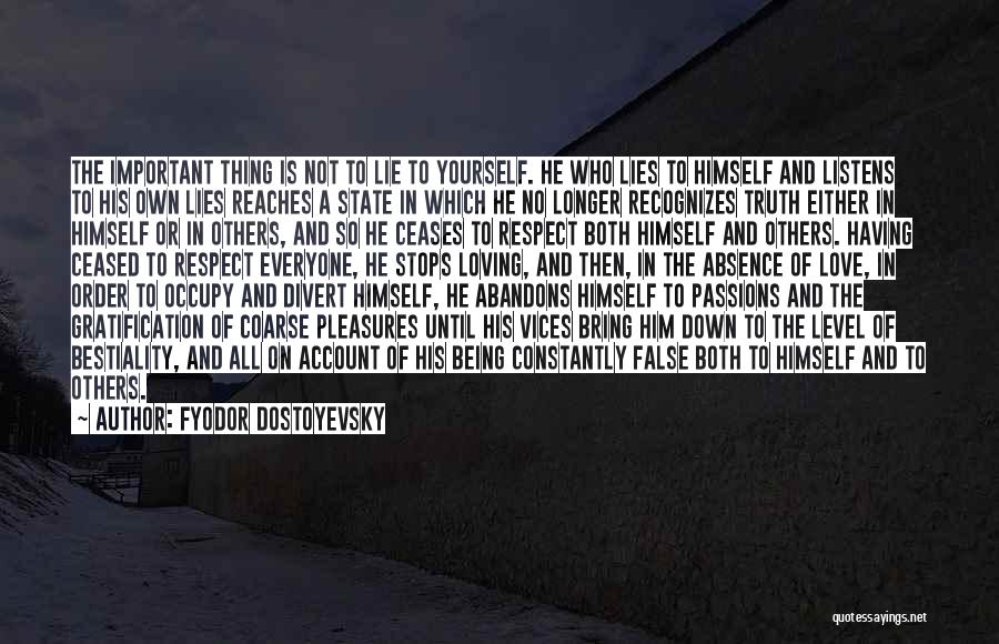 Not Being Down On Yourself Quotes By Fyodor Dostoyevsky