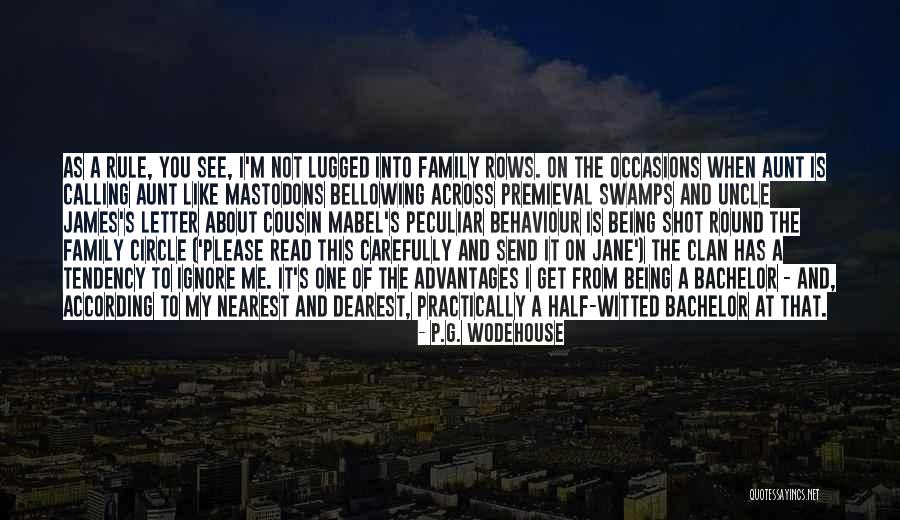 Not Being Family Quotes By P.G. Wodehouse