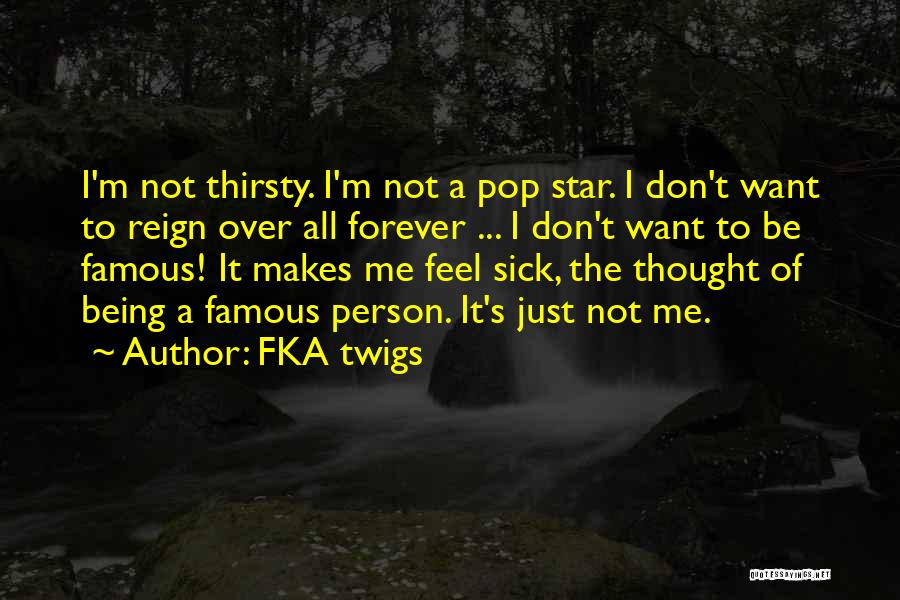 Not Being Famous Quotes By FKA Twigs
